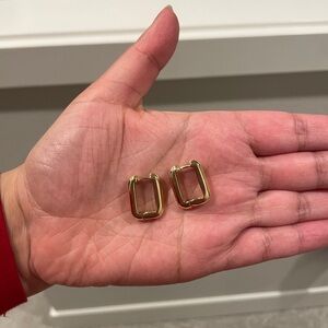 Gold-Filled Geometric Hoop Earrings (Something Silver)